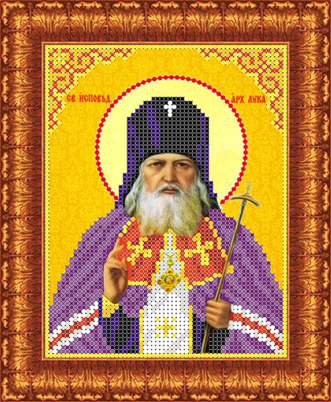 Икона Св.Лука Крымский - Основа на габардине для вышивки бисером и крестом